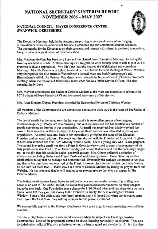 treasurers report